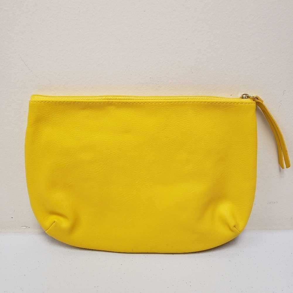 Elizabeth Arden Yellow Cosmetic Zippered Makeup Bag - Picture 2 of 6